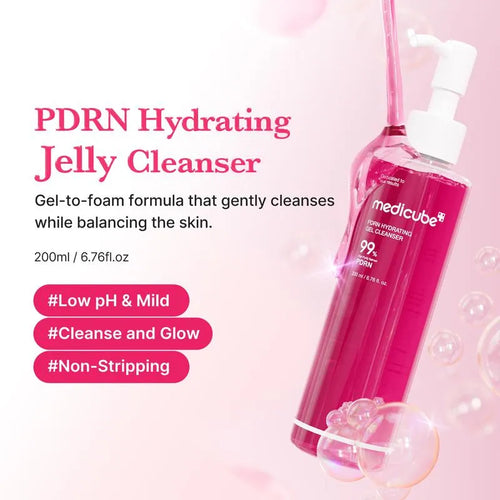 PDRN Jelly to Foam Cleanser | Low pH Hydrating Daily Face Wash for All Skin Types